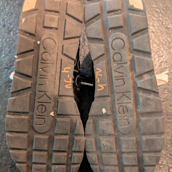 Calvin Klein Clery Espresso Leather Logo Sneakers Size Women's Size 9 - Picture 8 of 9